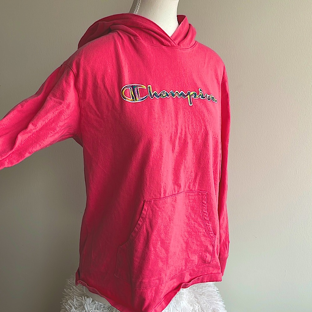Kids pink champion hoodie